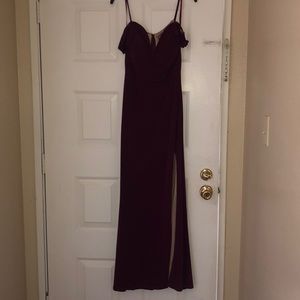 Long prom dress. Wine color. Worn once